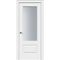 Фото двери Дельта 2 белая эмаль со стеклом