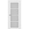 Межкомнатная дверь экошпон Турин 540.2222 белый лёд остеклённая