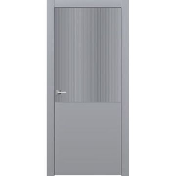 Межкомнатная дверь эмаль Ofram Линнея 7 серая глухая