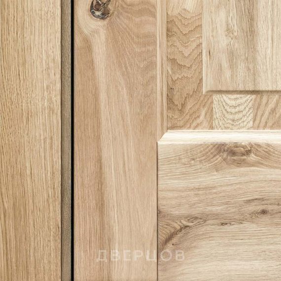 Межкомнатная дверь массив дуба с сучком Дверцов Болонья ПО-1-2 остеклённая