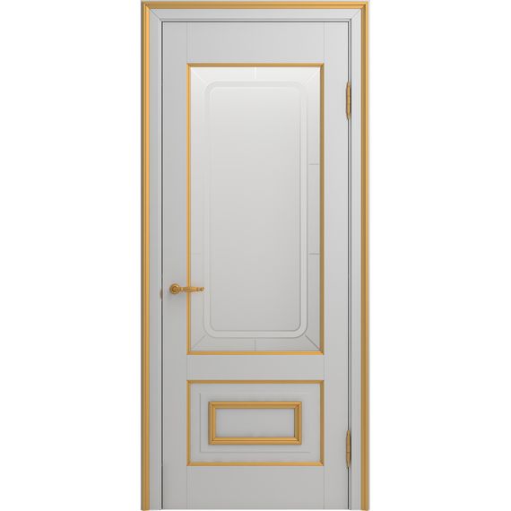 Межкомнатная дверь массив бука Viporte Неаполь аворио патина золото остеклённая