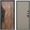 Входная дверь Континент американский орех / чёрный кварц панель шторм варм грей