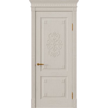 Межкомнатная дверь массив дуба Viporte Флоренция Декор мускато глухая