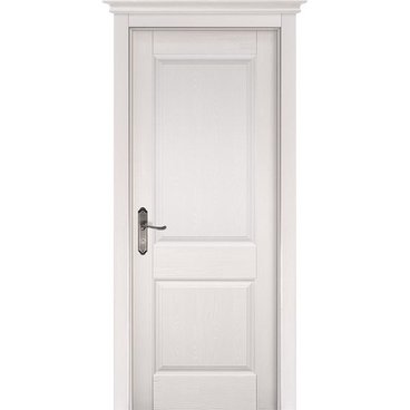 Межкомнатная дверь массив сосны ОКА Элегия Браш эмаль слоновая кость глухая