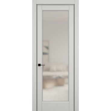 Межкомнатная дверь керамик SC 3 слоновая кость остеклённая