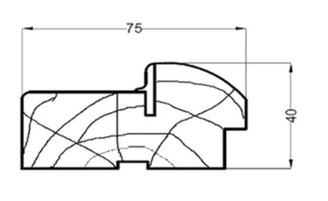Коробка дверная стандартная шпон дуба ОКА слоновая кость / 2380 мм
