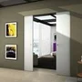Пенал без обрамления для двустворчатой раздвижной двери Eclisse Syntensis Line Double в интерьере