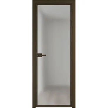 Алюминиевая межкомнатная дверь 1AХ деорэ остеклённая