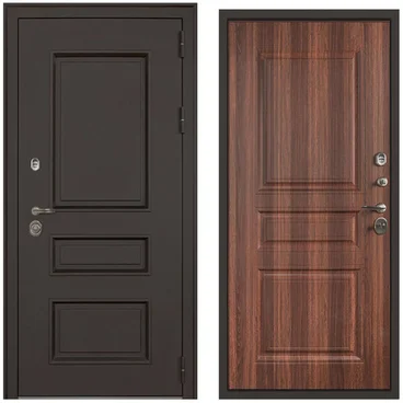 Входная уличная дверь Аляска статус коньяк внутри