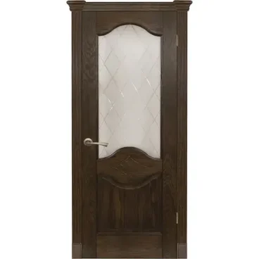 Межкомнатная дверь шпон Прованс 4 ретро со стеклом