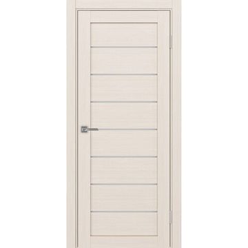 Межкомнатная дверь экошпон Турин 508.12 ясень перламутровый остеклённая