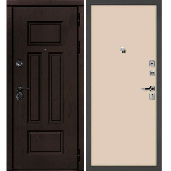 Входная дверь Э2 дуб крафтовый панель гладкая бежевый