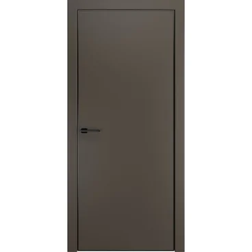 Межкомнатная дверь ПЭТ Премьер антрацит алюминиевая чёрная кромка