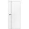Межкомнатная дверь ПЭТ Silk-2 белая кромка ABS чёрная молдинг