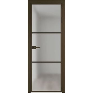 Алюминиевая межкомнатная дверь 3AХ деорэ остеклённая