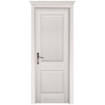 Межкомнатная дверь массив сосны Элегия Браш белая эмаль глухая