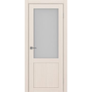 Межкомнатная дверь экошпон Турин 502.21 ясень перламутровый остеклённая