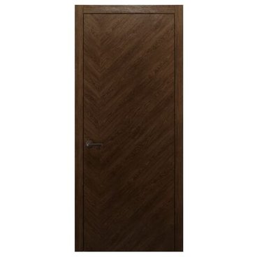 Межкомнатная дверь массив дуба Alvero Флэт-IХ орех глухая