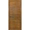 Межкомнатная дверь массив дуба шпон ясеня Флэт-2 дуб рустикальный глухая