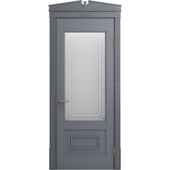 Межкомнатная дверь массив бука Viporte Неаполь тауп остеклённая