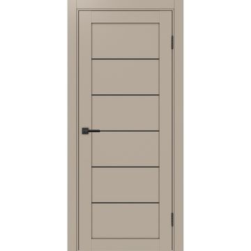 Межкомнатная дверь экошпон Турин 501АПП.1 мокко с молдингом