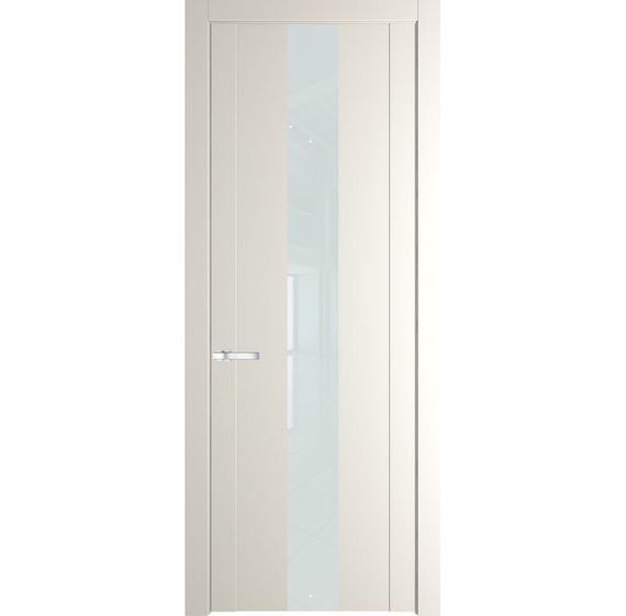 Межкомнатная дверь 1.9P перламутр белый остеклённая