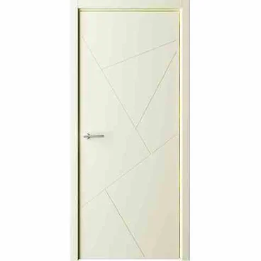 Межкомнатная дверь эмаль Геометрия 2 слоновая кость глухая