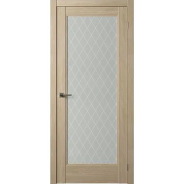 Межкомнатная дверь экошпон Нова 2 дуб натуральный остеклённая