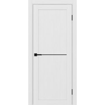 Межкомнатная дверь экошпон Турин 502АПП.11 белый лёд с молдингом