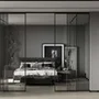 Алюминиевая стеклянная перегородка Классическая 1AG - 11AG черный матовый стекло прозрачное