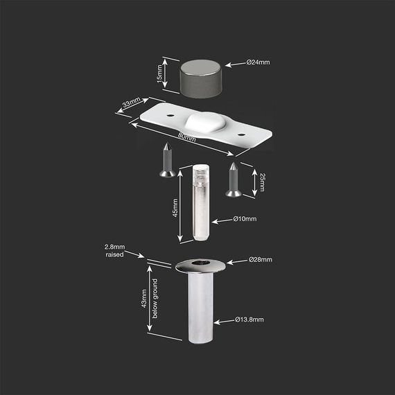 Схема магнитного скрытого стопера Fantom Hardware