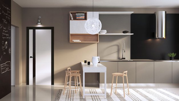 Открываем новую категорию белых дверей с чёрными наличниками