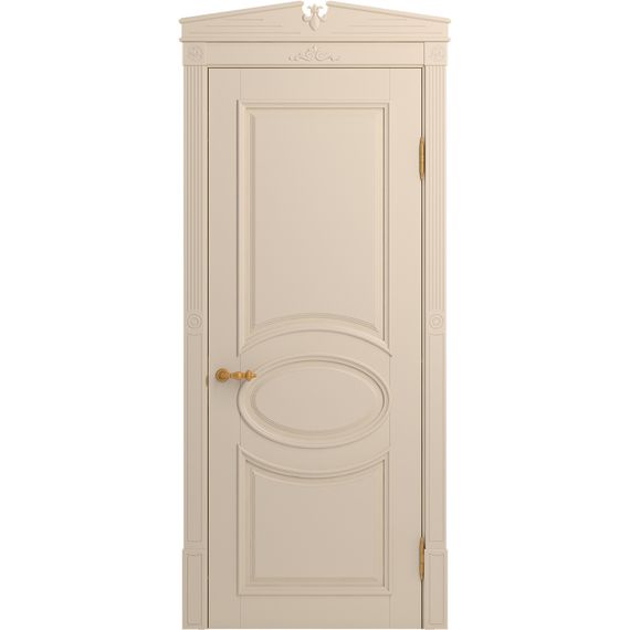 Межкомнатная дверь массив бука Viporte Лацио ваниль глухая