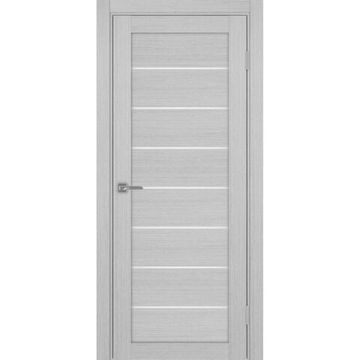 Межкомнатная дверь экошпон Турин 508.12 серый дуб остеклённая