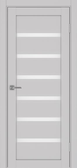 Фото двери из экошпона Турин 507.12 пепельный остеклённая