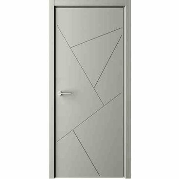 Межкомнатная дверь эмаль Геометрия 2 серая глухая