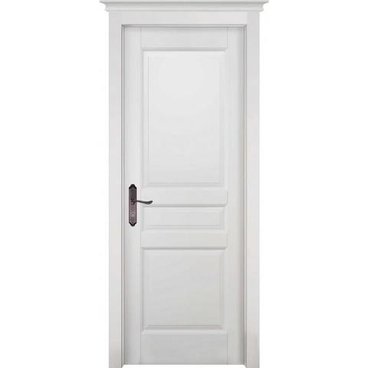 Межкомнатная дверь массив ольхи ОКА Валенсия белая эмаль глухая