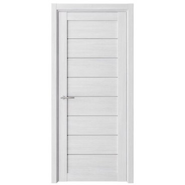 Межкомнатная дверь Сеул эко-шпон кедр снежный со стеклом