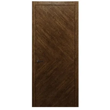 Межкомнатная дверь массив дуба Alvero Флэт-VIII орех золотой глухая