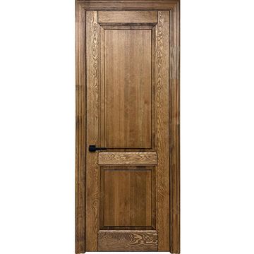 Межкомнатная дверь массив сосны Дверцов Ливорно глухая тёмный орех