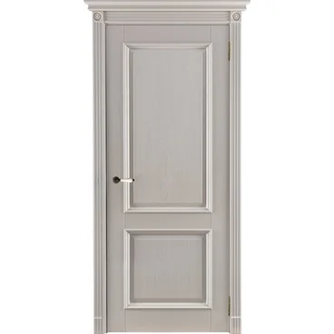 Межкомнатная дверь массив дуба Афина эмаль слоновая кость глухая