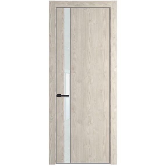 Межкомнатная дверь 18NA каштан светлый остеклённая