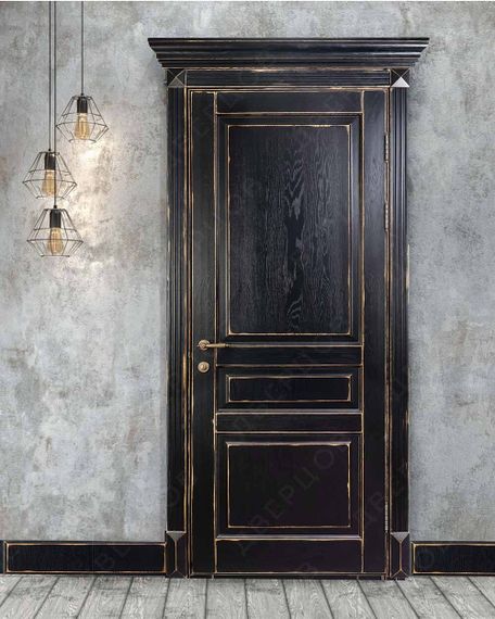 Межкомнатная дверь массив дуба Лофт Болонья глухая