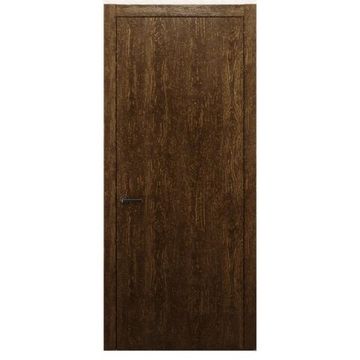 Межкомнатная дверь массив дуба Alvero Флэт-IV орех золотой глухая