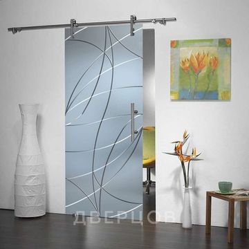 Стеклянная раздвижная дверь Лофт Аврора