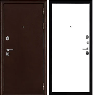 Входная стальная дверь Regidoors Феникс K3 медь антик панель ПВХ белый снег