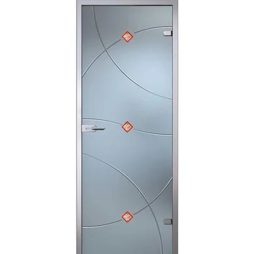 Межкомнатная стеклянная дверь АКМА Амелия стекло бесцветное матовое