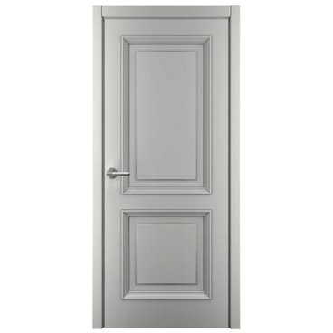 Межкомнатная дверь эмаль Багет 2 серая глухая