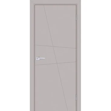 Межкомнатная дверь эмаль Текона Смальта-Лайн 02 агат RAL 7044 глухая