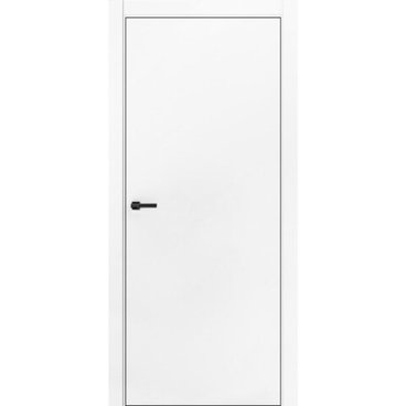 Межкомнатная дверь ПЭТ Silk белая кромка ABS чёрная